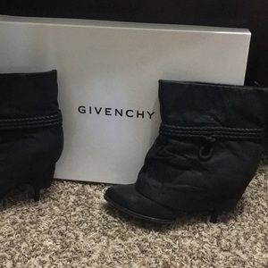 Black slouchy Givenchy ankle boots